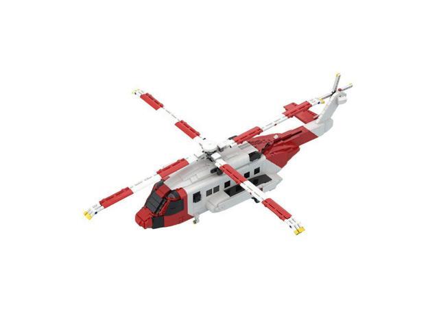Custom MOC-219694 Sikorsky S-92 Helibus Helicopter Building Blocks Set (2528PCS)