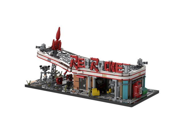Custom MOC-207430 Sci-Fi Fallout Red Rocket Gas Station Blocks Set (2020PCS)