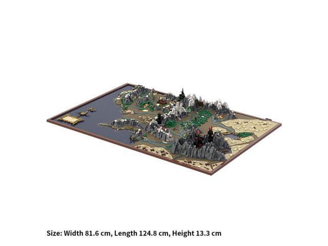 Custom MOC-133505 UCS Middle Earth Map Building Blocks Set (9129PCS) Toys