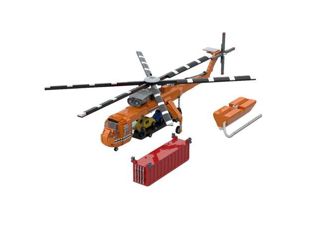 Custom MOC-211002 S-64 Skycrane Heavy-Lift Helicopter Building Blocks (1626PCS)