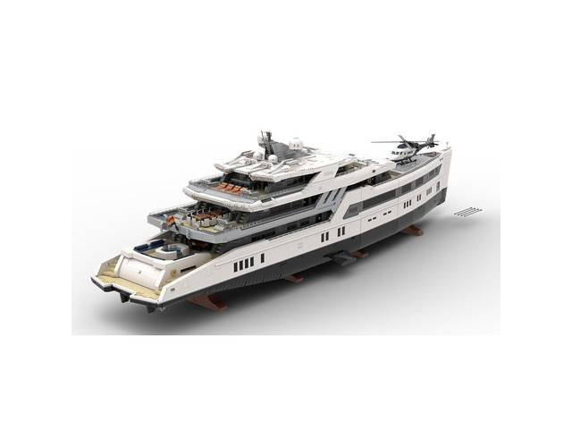 Custom MOC-230069 1/38 Scale Ultra MEGA Yacht Building Blocks (47836PCS)