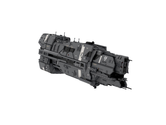 Custom MOC-213777 Sci- Fi Valiant -Class Heavy Cruiser Battleship Block 6894PCS