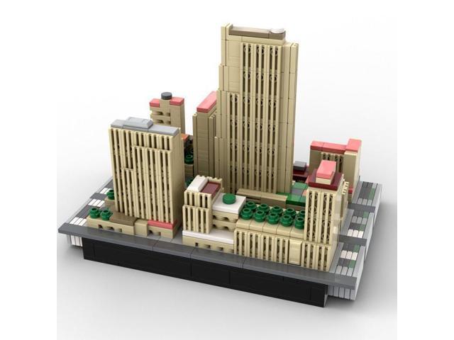 Custom MOC-138111 1/2000 Scale Rockefeller Center Building Blocks Set (838PCS)