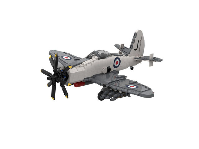 MOC-172600 1/35 Scale Wyvern S.4 Military Attack Plane Blocks Set (1176PCS)