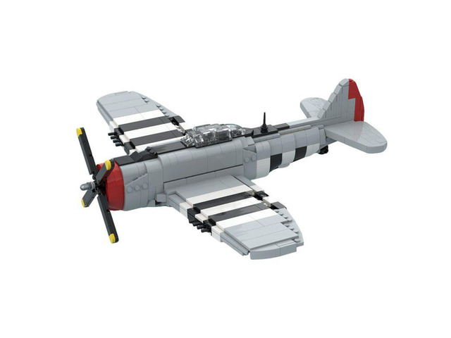 Custom MOC-235642 WWII American P-47 Thunderbolt Building Blocks Set (934PCS)