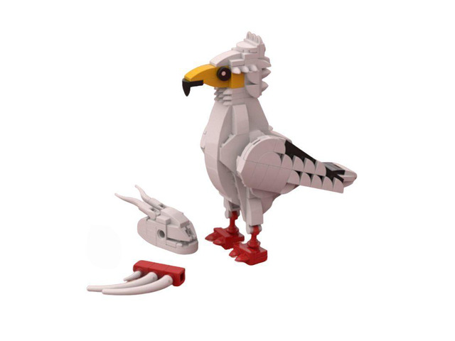 Custom MOC-242157 Egyptian Vultures Bird Building Blocks set (332PCS) Toys