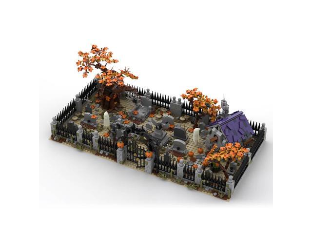 MOC-118821 Halloween Modular Haunted Cemetery Building Blocks MOC Set (1975PCS)