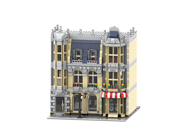 Custom MOC-214606 Street Shops & Houses Building Blocks Set (3008PCS) Toys