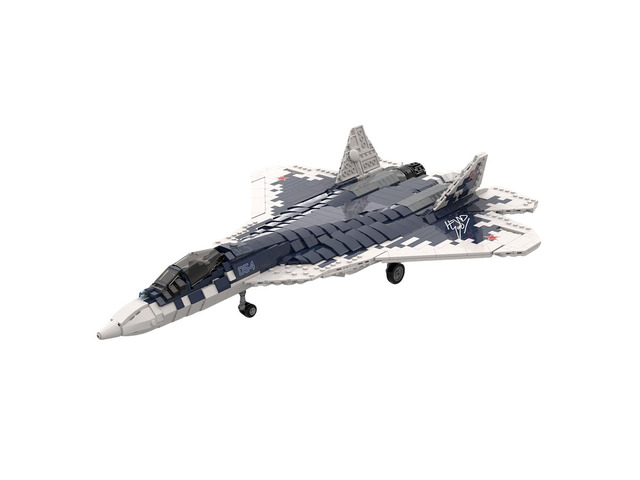 MOC-208186 1/35 Scale Military Combat Fighter Su-57 Building Blocks (2063PCS)