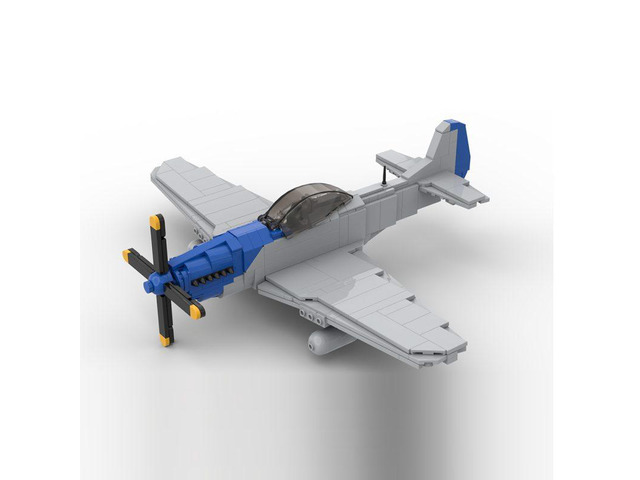 Custom MOC-217776 1/35 Scale WWII P-51D Mustang Building Blocks Set (584PCS)