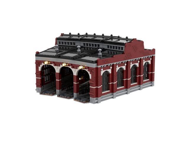 Custom MOC-232697 Free Parking Locomotives Roundhouse Blocks Set (3927PCS)