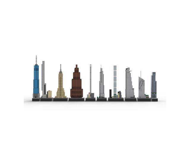 Custom MOC-151842 1/2000 Scale New York City Skyscrapers Blocks Set (2067PCS)