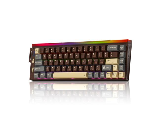 Redragon K752 Wireless Mechanical Keyboard, 60% Gasket Mount Gaming Keyboard with RGB Backlit, Creamy Sound, Tri-Mode 2.4GHz/BT5.0, Hot-Swappable,...