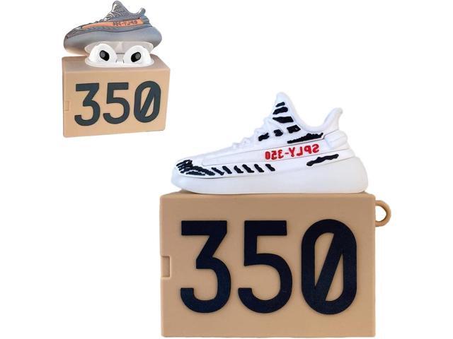 Shoe Box Case Cover fit for Airpods 3 3rd Generation 2021 (350 White), 3D Creative Sports Shoes Cute Cartoon Funny Fun, Soft Silicone Skin Keychain...