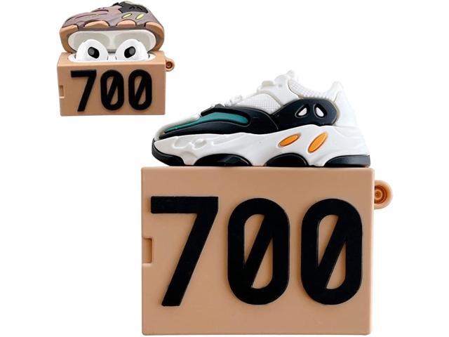 Shoe Box Case Cover fit for Airpods 3 3rd Generation 2021 (700 White), 3D Creative Sports Shoes Cute Cartoon Funny Fun, Soft Silicone Skin Keychain...