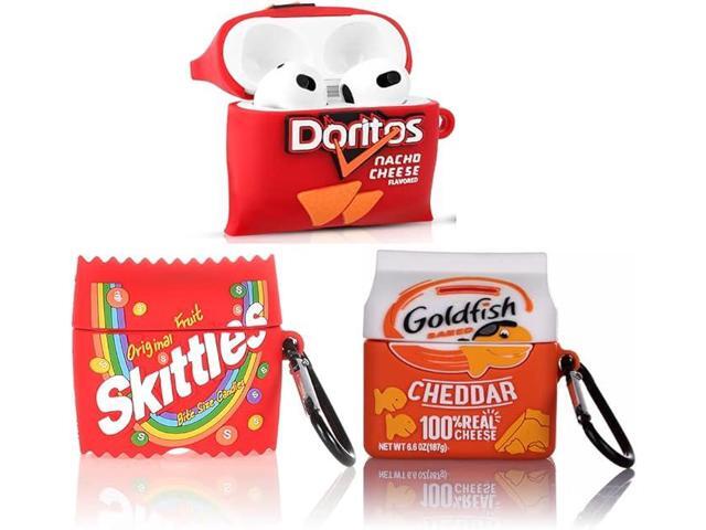 (3Pack) Case for Airpods 3rd Generation, Silicone Airpods 3 Case Protective Cover with Cute Funny Skin Design, with Keychain (Goldfish+Candy1+Candy2)