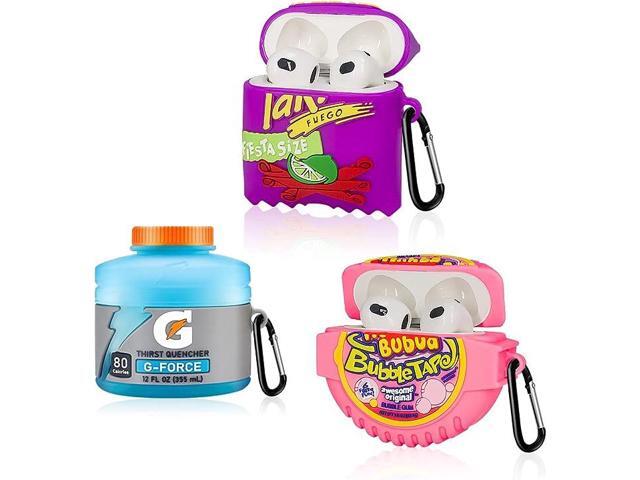 [3Pack] Cute Charging Case Cover, Silicone, Funny 3D Cartoon Food Design, Sport Water+Tekis Potato+Bubble Gum For Airpods 3rd Generation for Boys...
