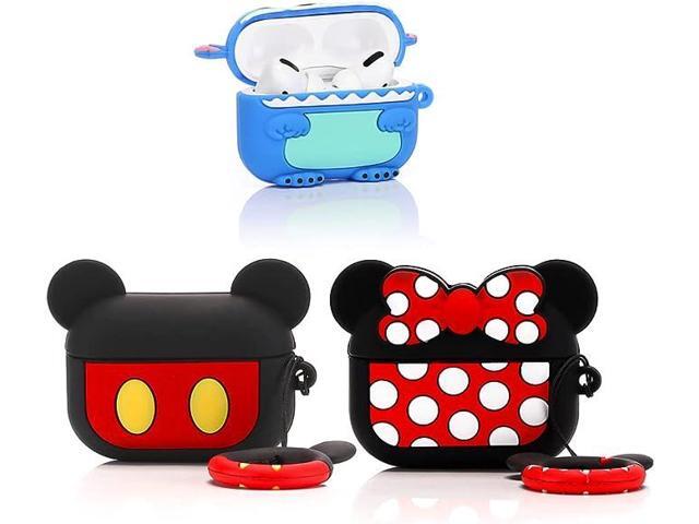 (3Pack) Case for Airpods Pro, Silicone Airpods Pro Case Protective Cover with Cute Funny Skin Design, with Keychain (Cartoon1+2+3)
