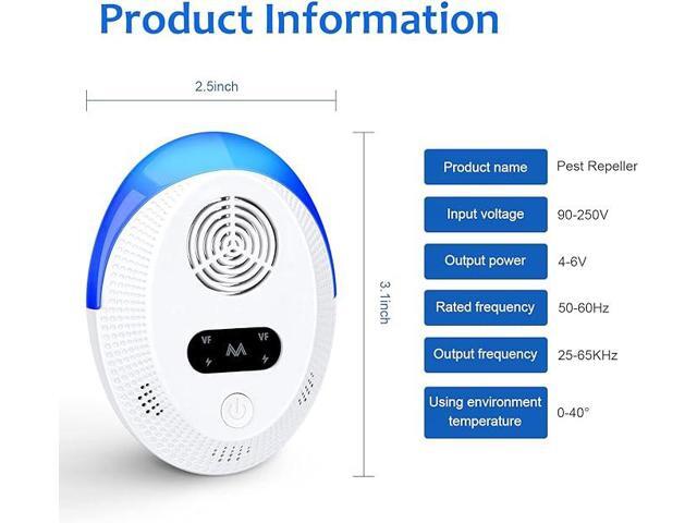 Ultrasonic Pest Repeller 6 Packs, Indoor Pest Control, Ultrasonic Pest Repellent, Indoor Pest Control for Home,Kitchen, Office, Warehouse, Hotel