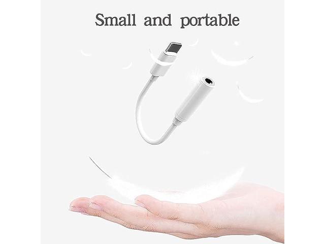 3 Pack Headphone Adapter for iPhone Connects Lightning to 3.5mm Dongle Auxiliary Audio Splitter Cable AKAVO Adapter Compatible with iPhone 7 8 11...