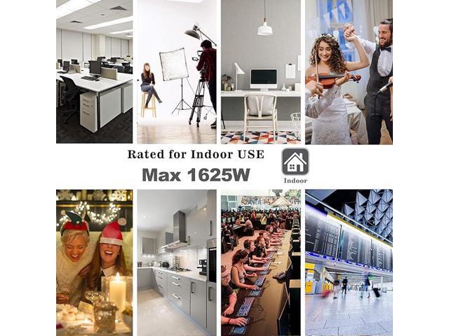 Splitter Extension Cord - 3 Prong 1 to 3 Way Power Splitter Extension Cable, 1FT 16AWG 13A/1625W, NEMA 5-15P to 3*NEMA 5-15R Y Style Extension Cord...