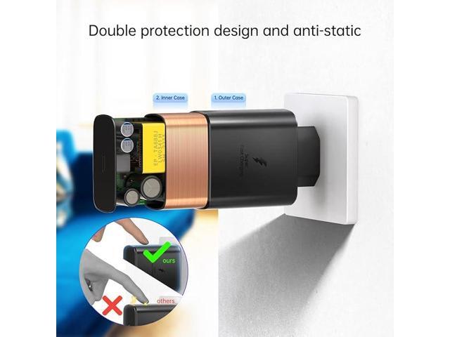 45W Europe Super Fast Charger European Travel Plug Adapter for Samsung Galaxy S23 S22 S21 Ultra Plus iPhone MacBook Air EU International Power...