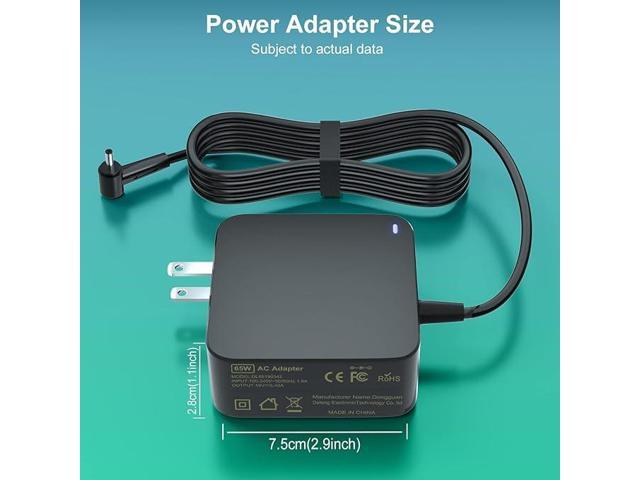19V Laptop Charger for Gateway GWTN156-1 GWTN156-4 GWTN156-5 GWTN156-7 GWTN156-9 GWTN141-2 GWTN141-10 GWNC31514-BK TYPE60-190-31501 Gateway AC...