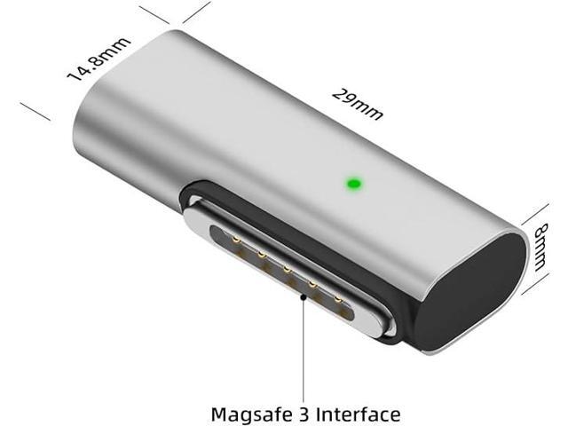 140W 90 Degree USB C to Magnetic 3 Charging Adapter Compatible with MacBook Pro 2023 (M2, 14/16 inch), MacBook Air 2022 (M2), MacBook Pro 2021 (M1,...