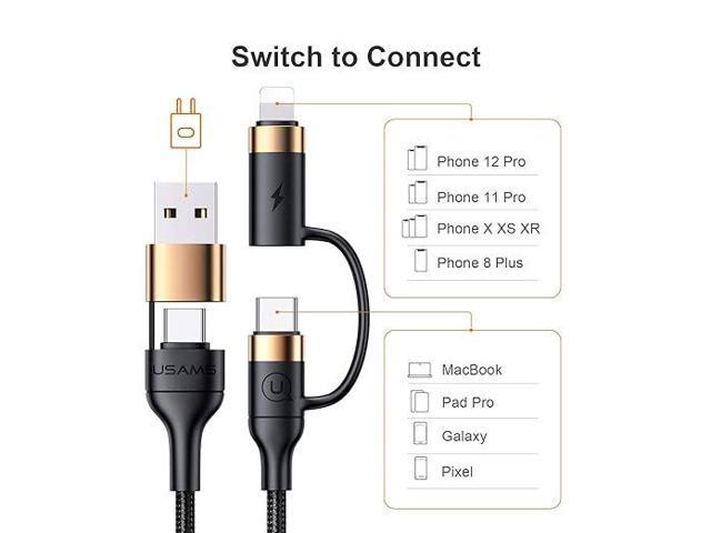 100W USB C Adapter (5 Pack), Up & Down, Left & Right 90 Degree Angle USB Type C Male to Female 20Gbps Extender, Female to Female Coupler for Steam...