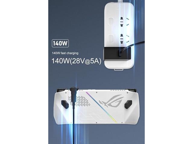 180 Degree Angle USB C Adapter (2 Pack), U Shape USB C Male to USB C Female PD 140W Extender Connector for ROG Ally,Steam...