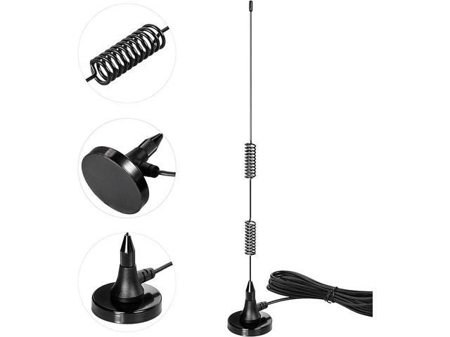 Dual Band VHF UHF 136-174MHz 400-470MHz Ham Radio Magnetic Base Antenna Handheld Two Way Radio SMA Male Antenna for Ham Radio Walkie Talkie Icom...
