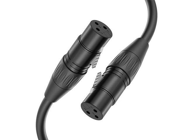 Female to Female Cable, 3 Pin XLR Female to Female Microphone Mic Cord for Audio and Sound Equipments(5ft/1.5m,1pack)