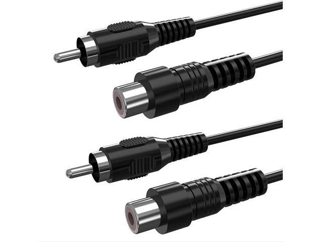 RCA Extension Cable, 2 Pack 3ft Audio Video RCA Male to Female Cord Ullnosoo for Speaker, Subwoofer, Camera, HDTV, Amplifier