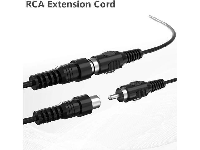 RCA Extension Cable, 2 Pack 3ft Audio Video RCA Male to Female Cord Ullnosoo for Speaker, Subwoofer, Camera, HDTV, Amplifier