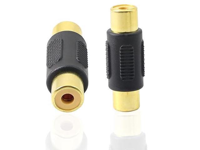 RCA Female to Female Coupler Gold Plated RCA Audio Video Cables Adapter Extender for Speaker,RCA Cable,Amplifier(8-Pack