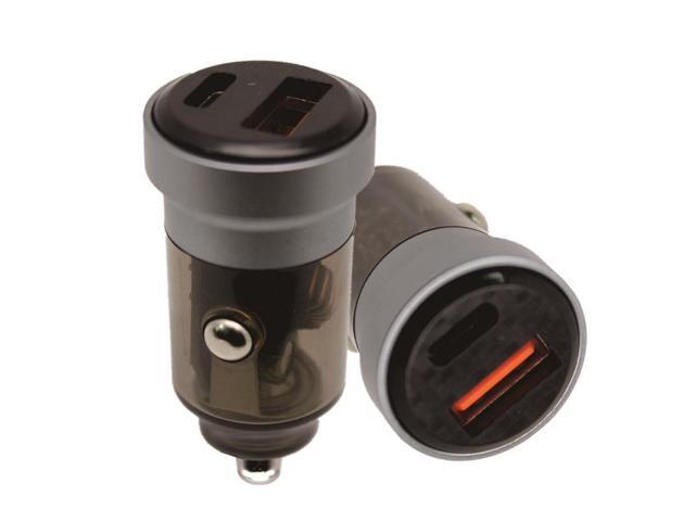 New translucent mini car charger super fast charger cigarette lighter car charger head punk style invisible car charger