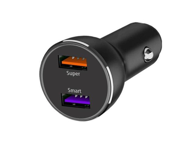 Car Charger (120W ), Mini Aluminum Alloy Dual USB with Blue LED for iPhone 14 13 12 Pro Max mini X XS XR, iPad Pro/Air 2/Mini, Galaxy and more (Not...