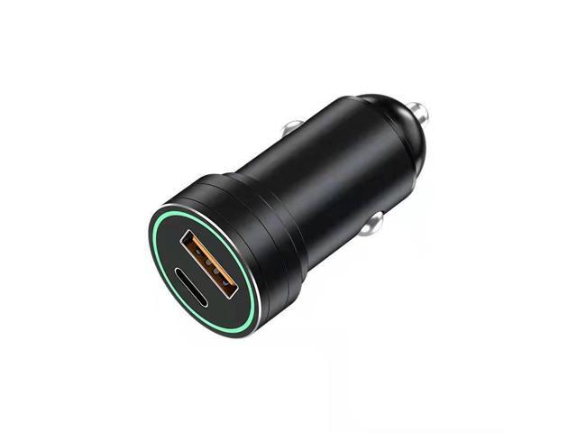 New metal safety hammer car charger QC3.0 fast charging PD20W car charger head aluminium alloy one tow two car charger