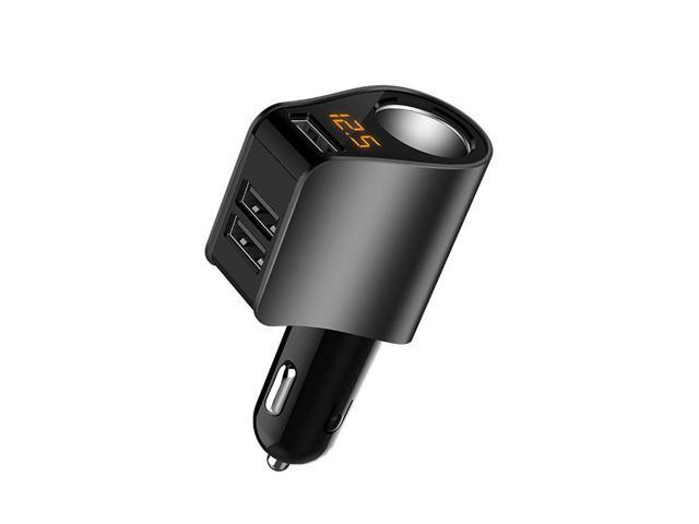 HY10 silver car charger car universal car charger one tow two three cigarette lighter adapter plug multifunction mobile phone fast charger