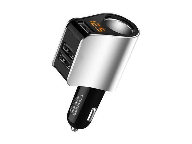HY10 grey car charger car universal car charger one tow two three cigarette lighter adapter plug multifunction mobile phone fast charger