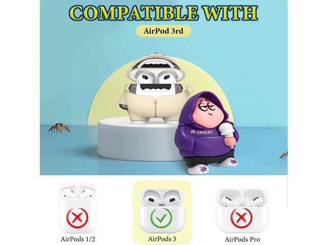 Cute Cartoon Character Airpods 3rd Generation Case, 3D Funny Anime Airpod Case 3rd Generation, Silicone Airpods 3 Case Cover for Apple AirPod 3rd...