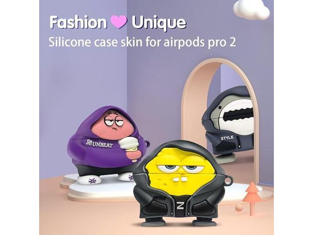 [3Pack] Case Compatible with AirPods Pro 2nd Generation, Cute Character Air Pods Pro 2 Case, 3D Cartoon Unique Design Kawaii Funny Soft Silicone...
