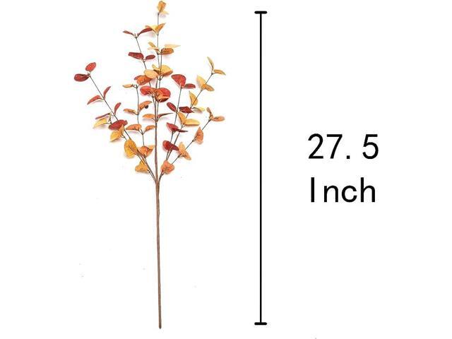 6 Pcs Artificial Eucalyptus Stems Fall Decorations with Fall Eucalyptus Leaves Autumn Decorations for Office and Home Artificial Plants for Floral...