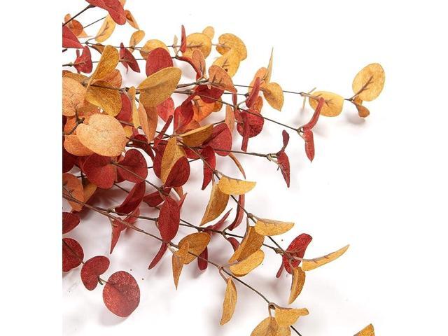 6 Pcs Artificial Eucalyptus Stems Fall Decorations with Fall Eucalyptus Leaves Autumn Decorations for Office and Home Artificial Plants for Floral...