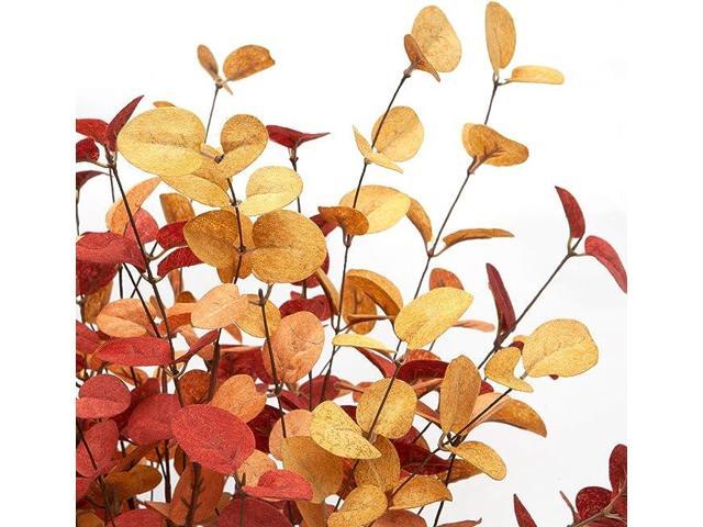 6 Pcs Artificial Eucalyptus Stems Fall Decorations with Fall Eucalyptus Leaves Autumn Decorations for Office and Home Artificial Plants for Floral...