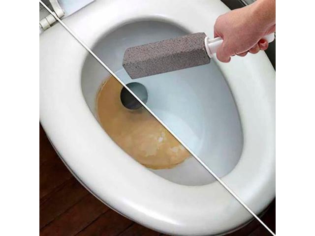 Cleaning Pumice Stone 2 Pack - Pair of Toilet Cleaner Stones to Remove Tartar and Stains Toilet Brush