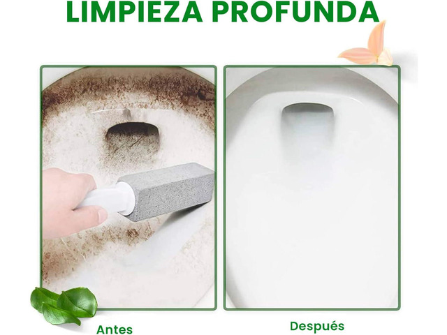 Cleaning Pumice Stone 2 Pack - Pair of Toilet Cleaner Stones to Remove Tartar and Stains Toilet Brush