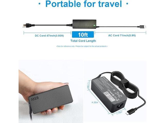 65W USB C Charger for Lenovo Thinkpad/Yoga/Chromebook Laptop Computer 65W 45W USB C Fast Power Adapter