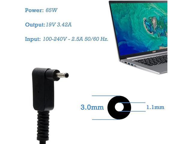 19V 3.42A 65W Laptop Charger for Acer Chromebook R11 13 14 15 CB3 CB5 C720 C720P C731 Spin Swift Aspire 1 3 5 N15Q8 N16Q1 Switch A13-045N2A...