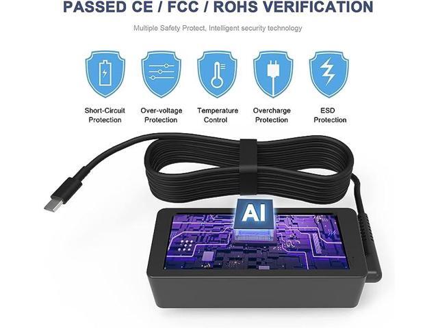 Universal 65W 45W USB C Laptop Charger-Replacement for Lenovo Thinkpad/Yoga/Chromebook,HP Acer Asus Samsung Mac book pro Dell Chromebook Latitude...